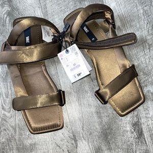 Olive Green Velcro Strap Sandal